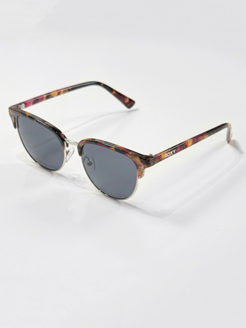 Roxy Catty Retro Sunglasses - NWT Womens Blush Demi / Grey - #50047-SUN1